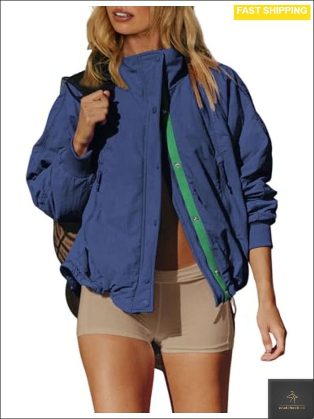 Waterproof Fleece-Lined Windbreaker Jacket Zip Pockets Outdoor